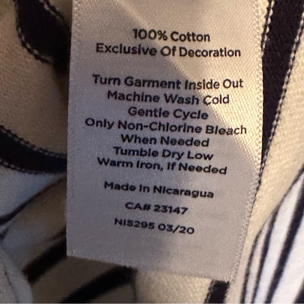 Talbots Classic Navy and White Breton Striped Long Sleeve Top - Picture 5 of 6